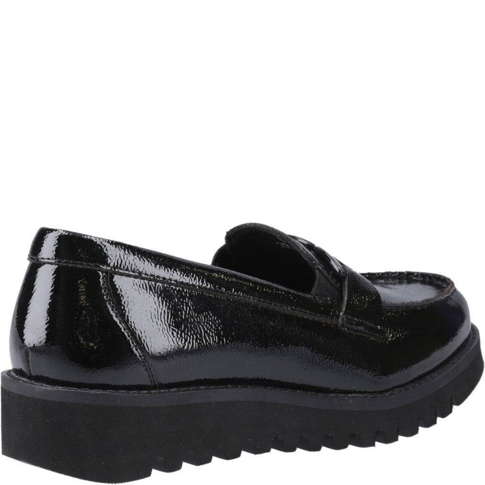 Hush Puppies Francis Loafer Patent XL Senior School Shoes