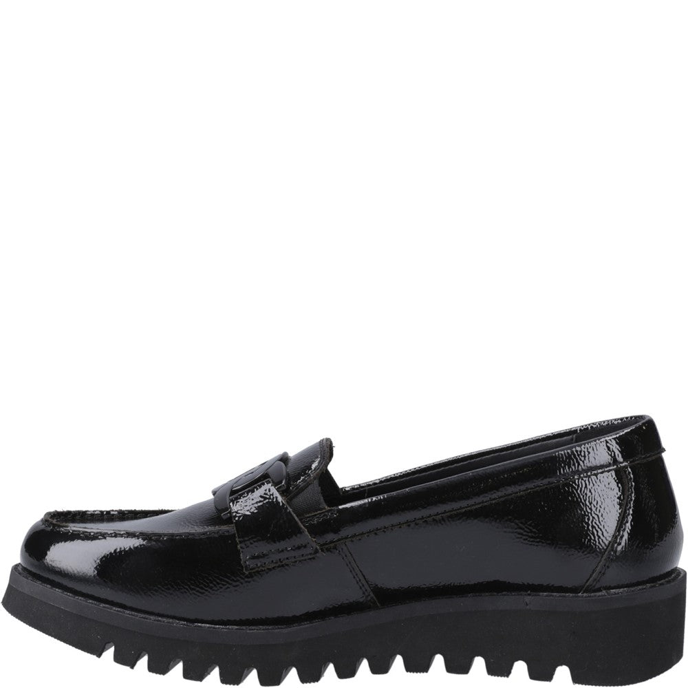 Hush Puppies Francis Loafer Patent XL Senior School Shoes