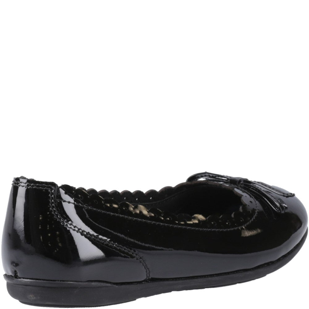 Hush Puppies Lillie Ballerina Patent Senior School Shoes
