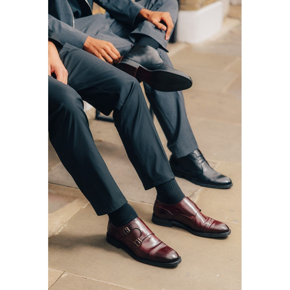 Base London Taper Double Monk Shoes