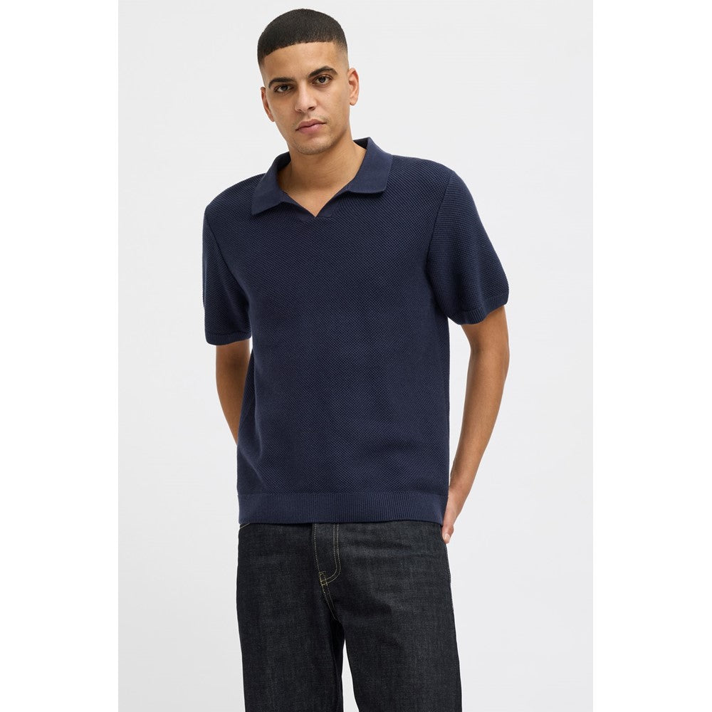 Jack & Jones Premium split neck knitted polo