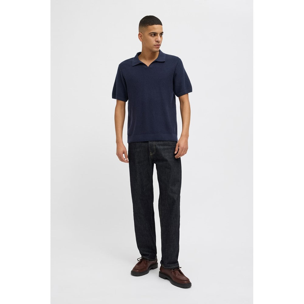 Jack & Jones Premium split neck knitted polo