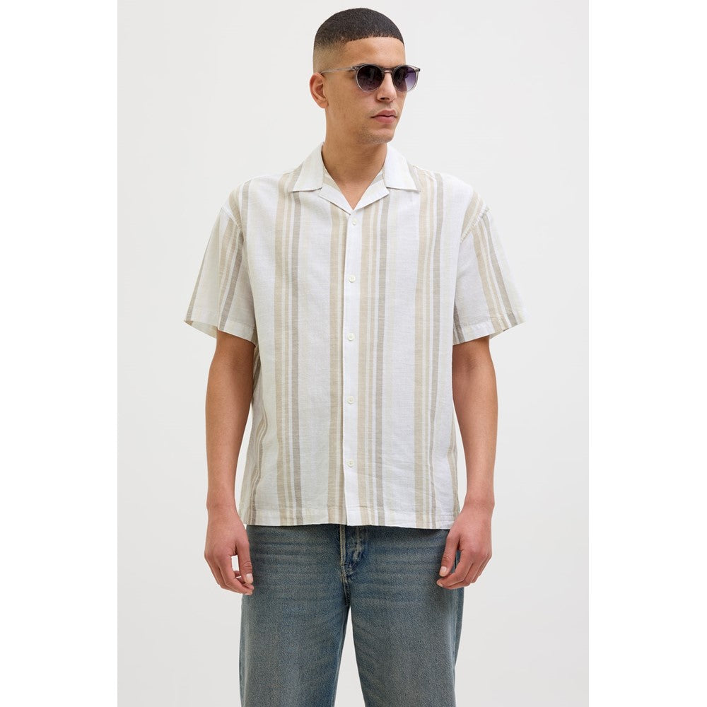 Jack & Jones Premium revere collar linen shirt