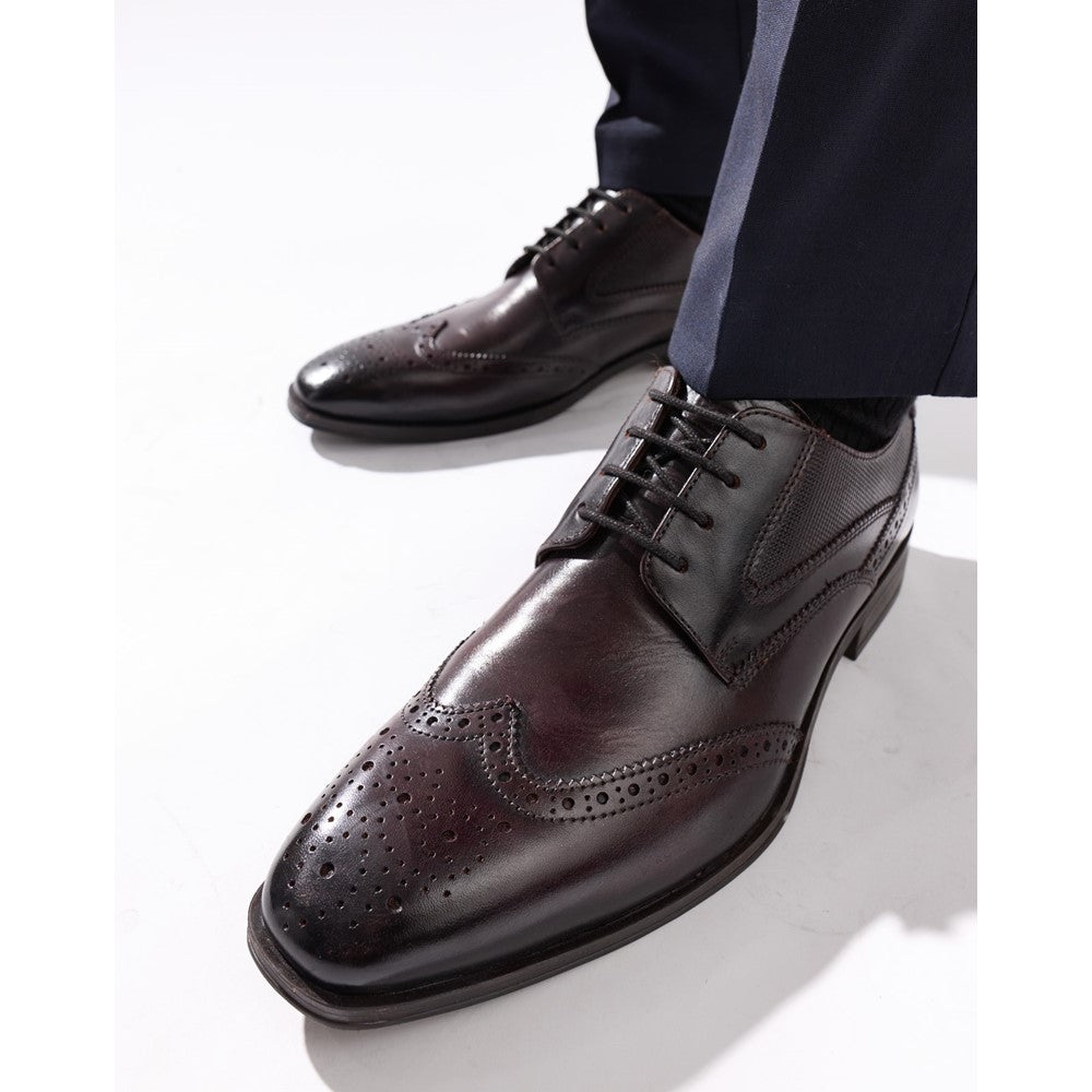 Base London Steeple Washed Brogue Shoes