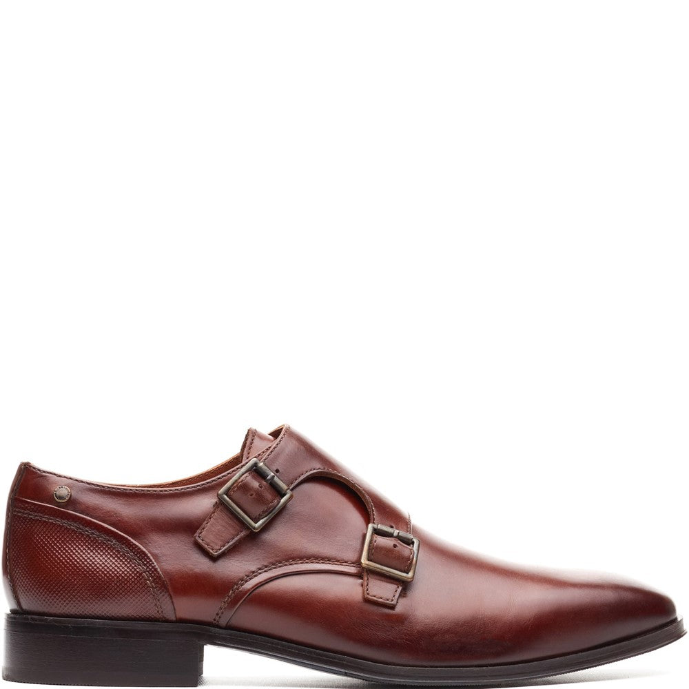 Base London Cleric Washed Double Monk Shoes