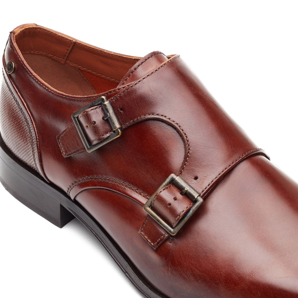 Base London Cleric Washed Double Monk Shoes