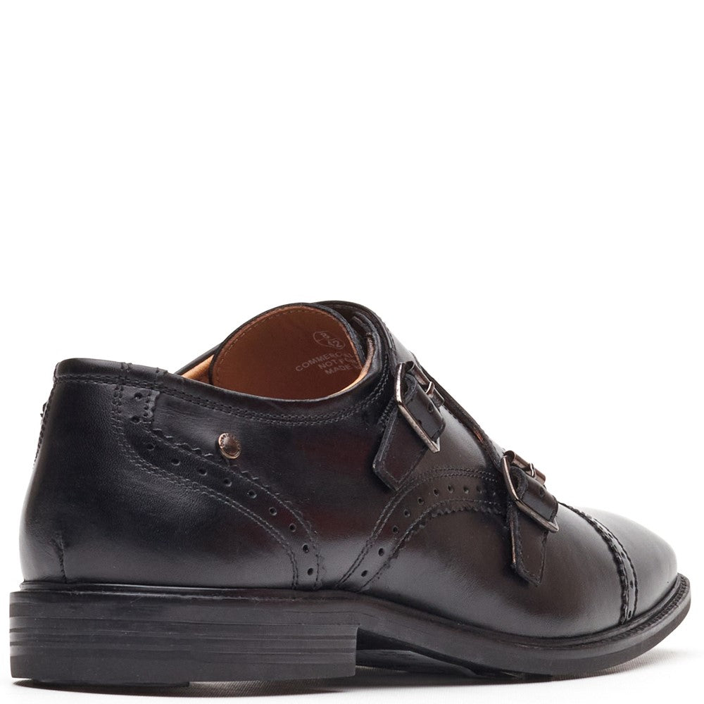 Base London Henley Waxy Double Monk Shoes
