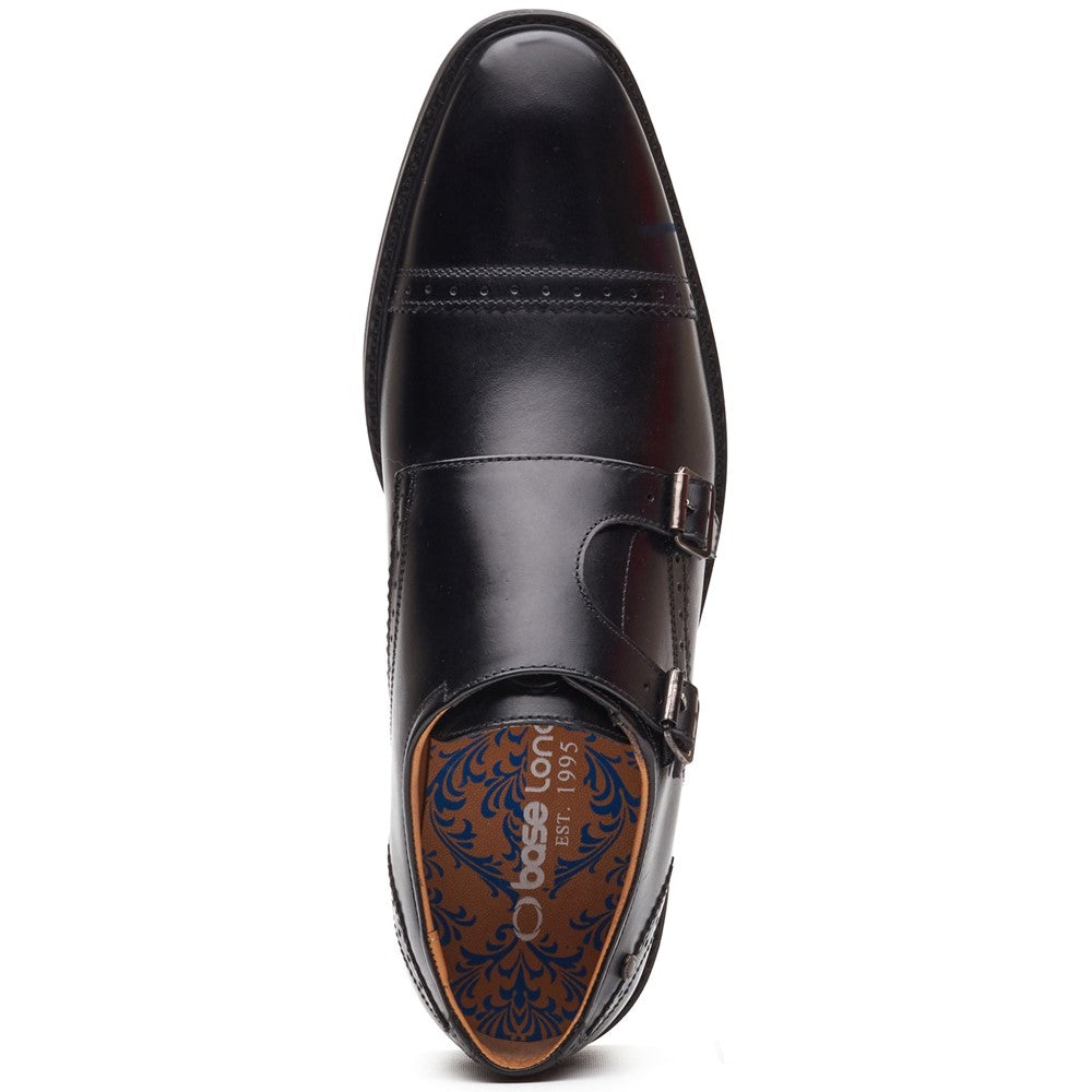 Base London Henley Waxy Double Monk Shoes