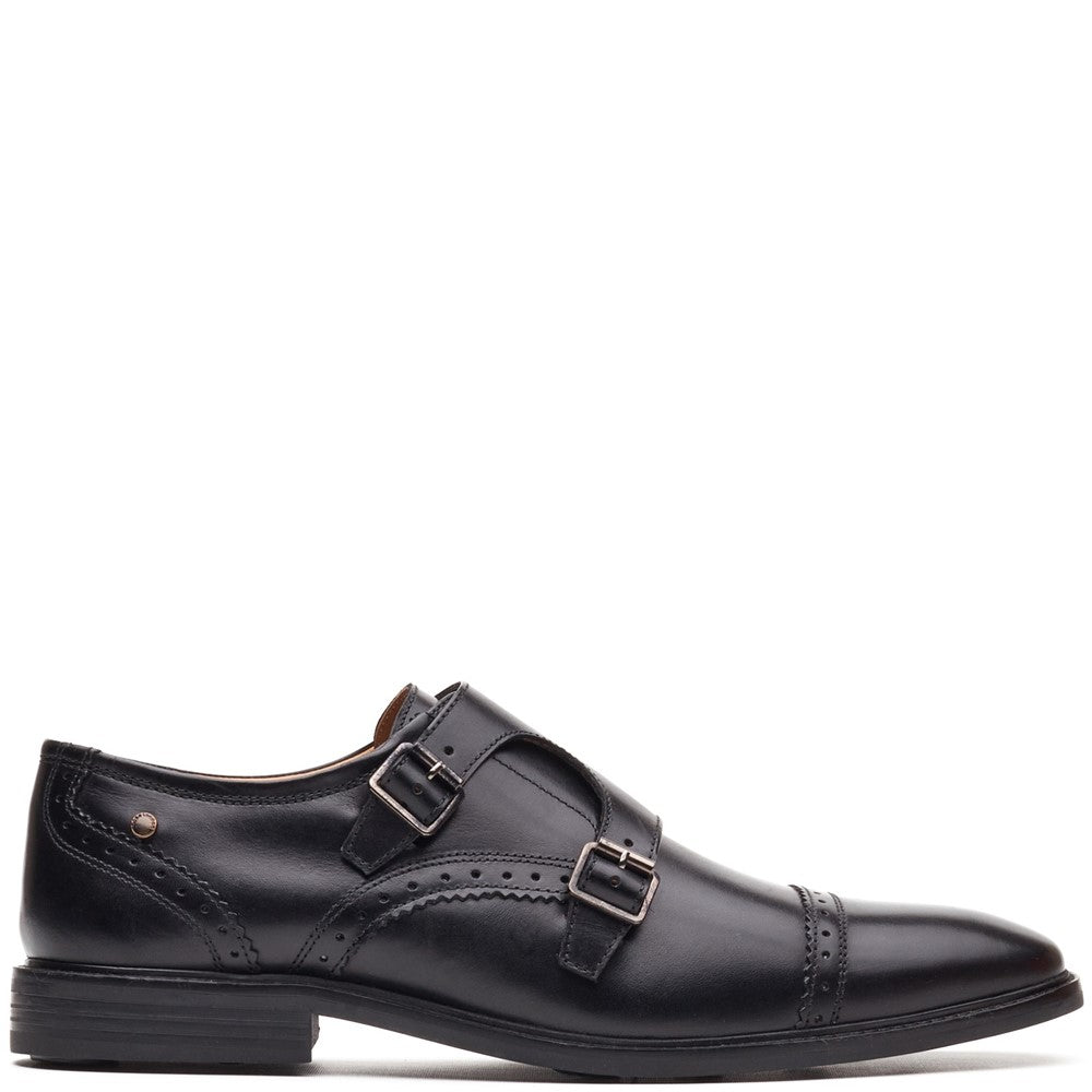 Base London Henley Waxy Double Monk Shoes