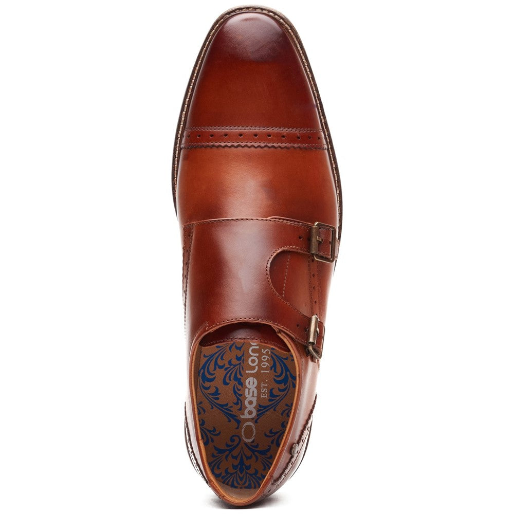 Base London Henley Washed Double Monk Shoes