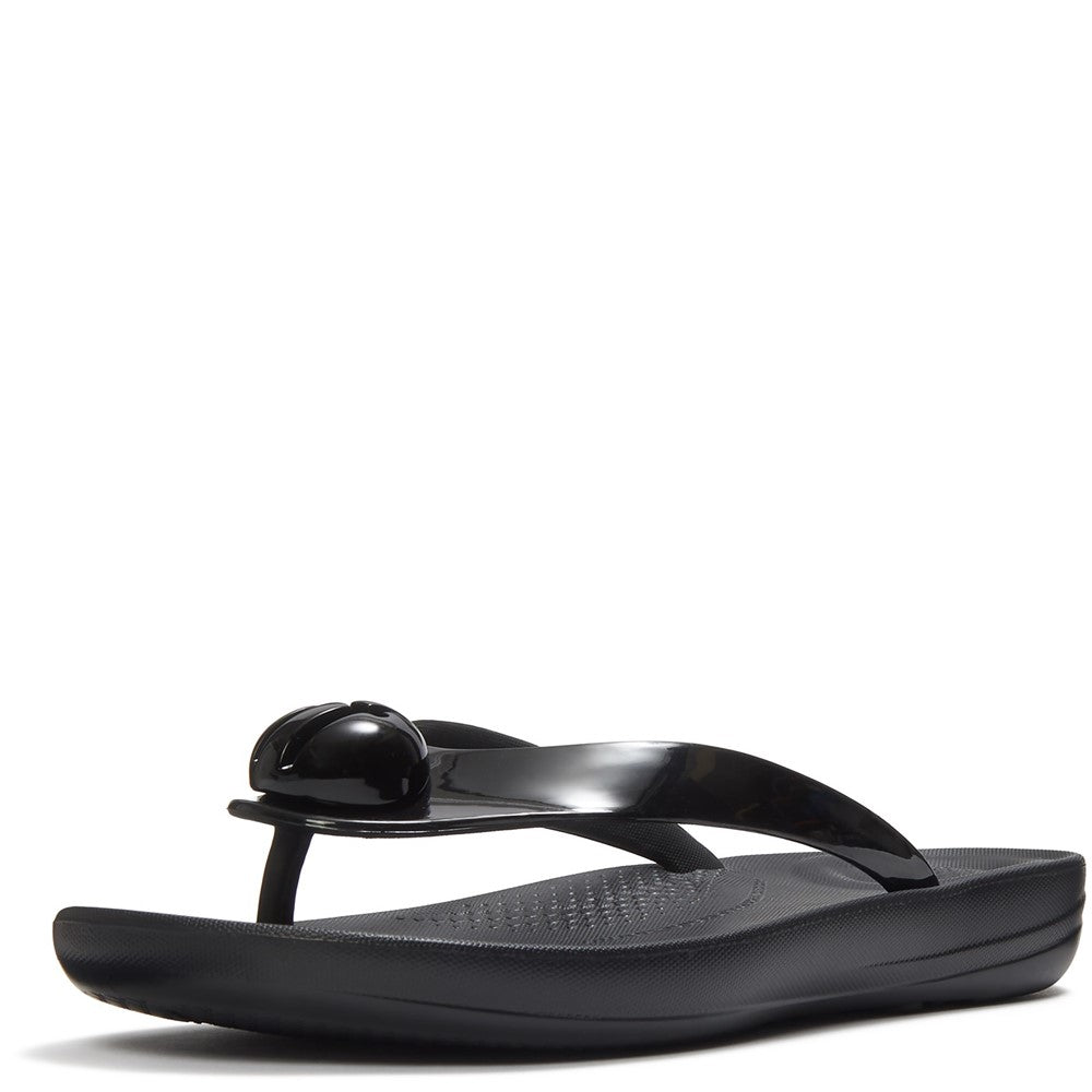 Fitflop iQushion Glossy-Button Flip-Flops