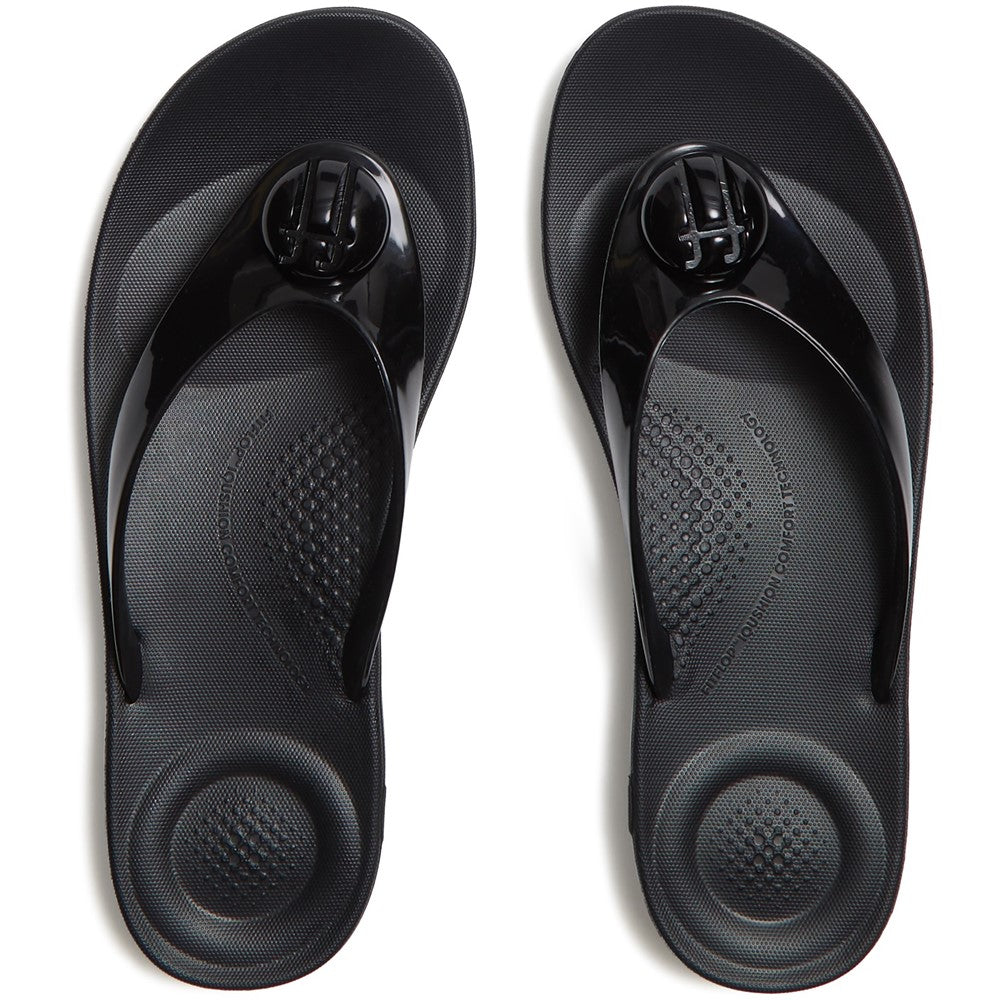 Fitflop iQushion Glossy-Button Flip-Flops