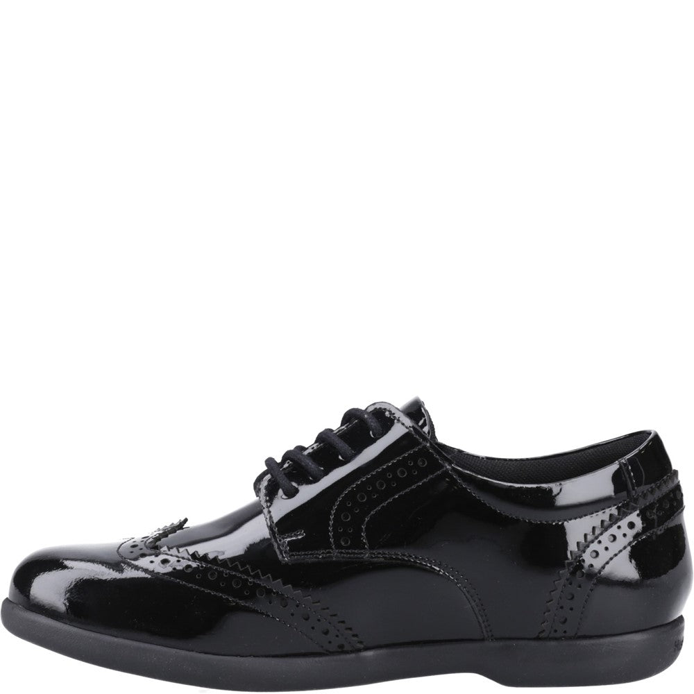 Hush Puppies Bridget Patent Senior School Shoes Size 6