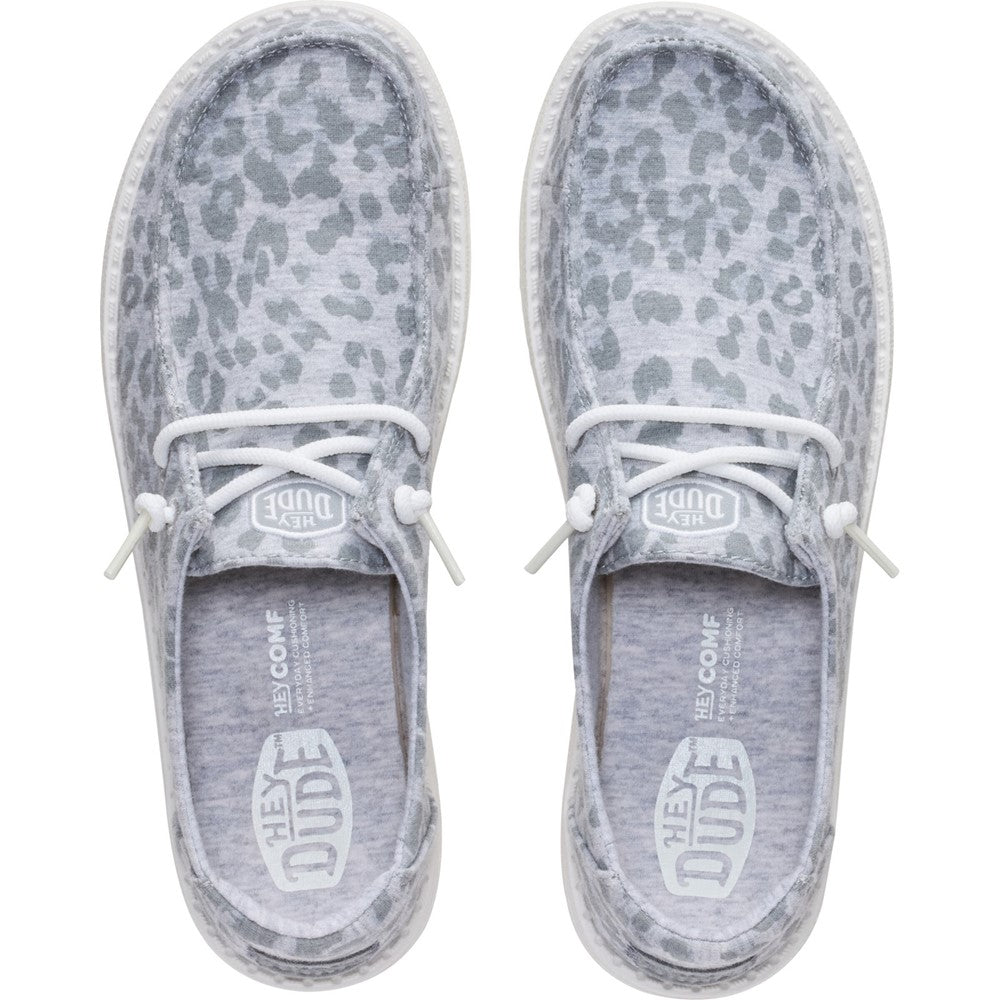 HEYDUDE Wendy Stretch Jersey Leopard Slip on Shoes