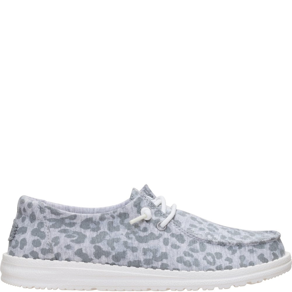 HEYDUDE Wendy Stretch Jersey Leopard Slip on Shoes