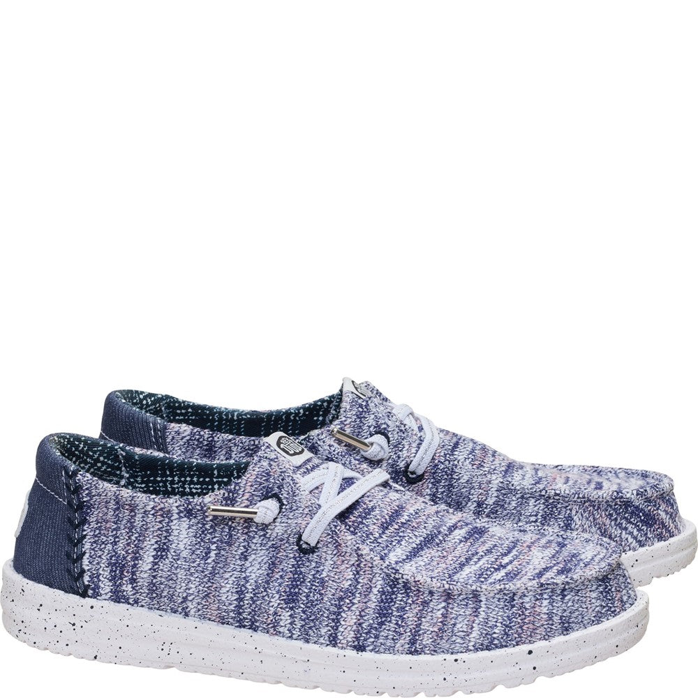 HEYDUDE Wendy Knit Shimmer Slip on Shoes
