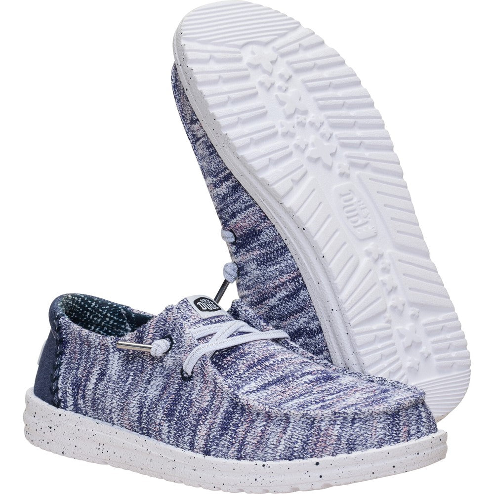 HEYDUDE Wendy Knit Shimmer Slip on Shoes