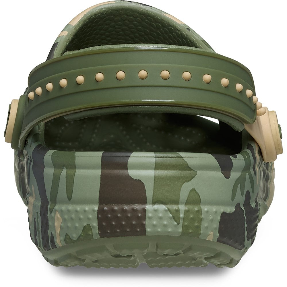 Crocs Kids Classic Strap-Back Camo Clogs