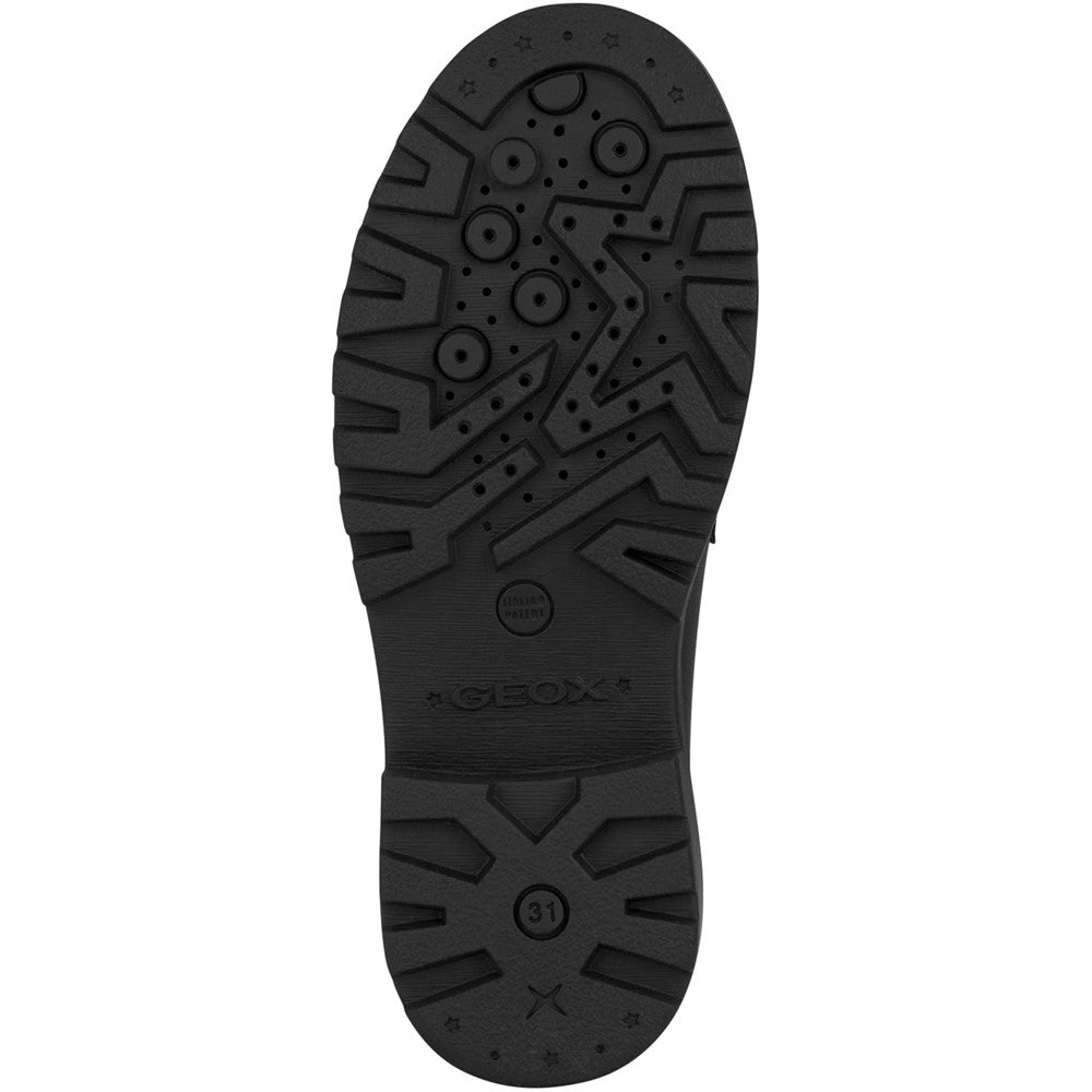 Geox J Casey G.C Smooth Leather Junior School Shoes