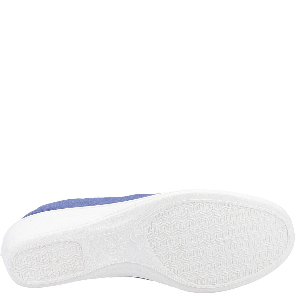 Mirak Bessie Twin Gusset Canvas Slip On Shoe