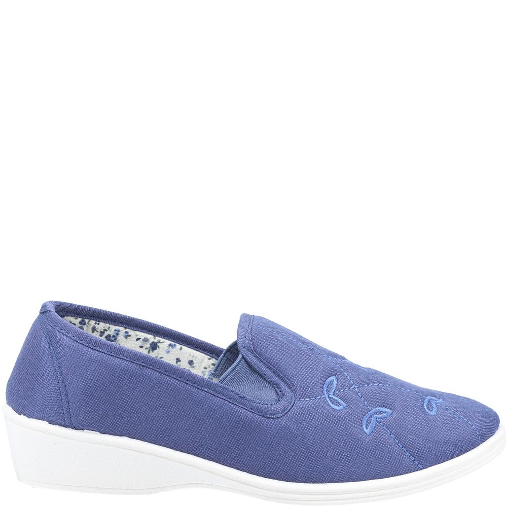 Mirak Bessie Twin Gusset Canvas Slip On Shoe