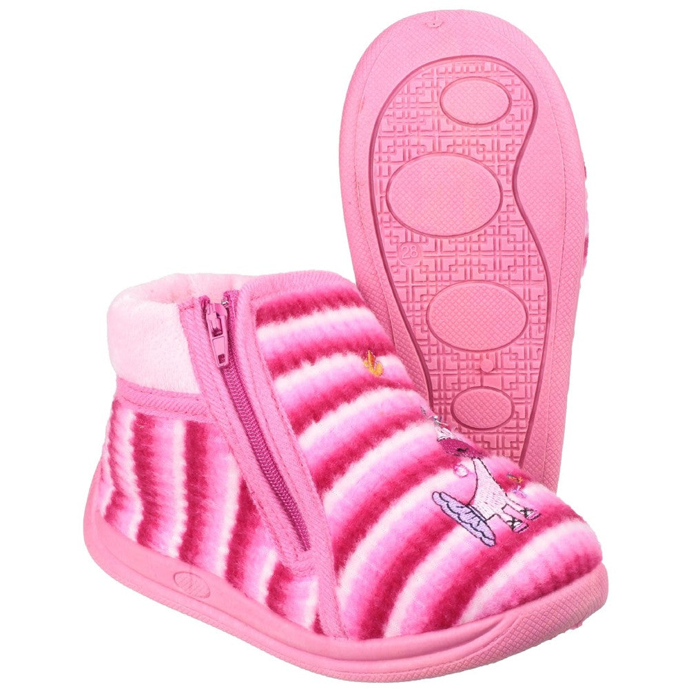 Mirak Safari Zip Up Bootie Slipper