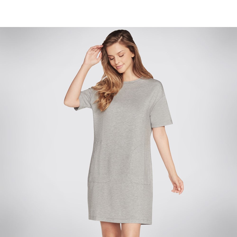 Womens Skechers Skechluxe Mindful Dress Light Grey