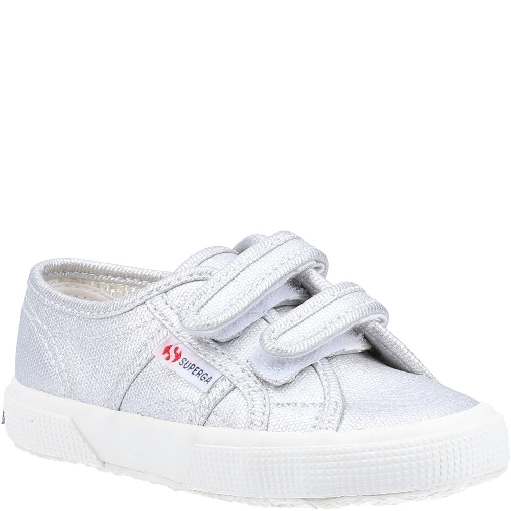 Superga 2750 Kids Straps Metallic Canvas Trainers