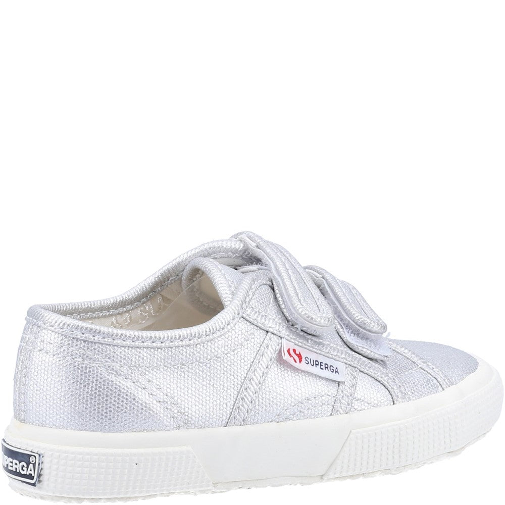 Superga 2750 Kids Straps Metallic Canvas Trainers