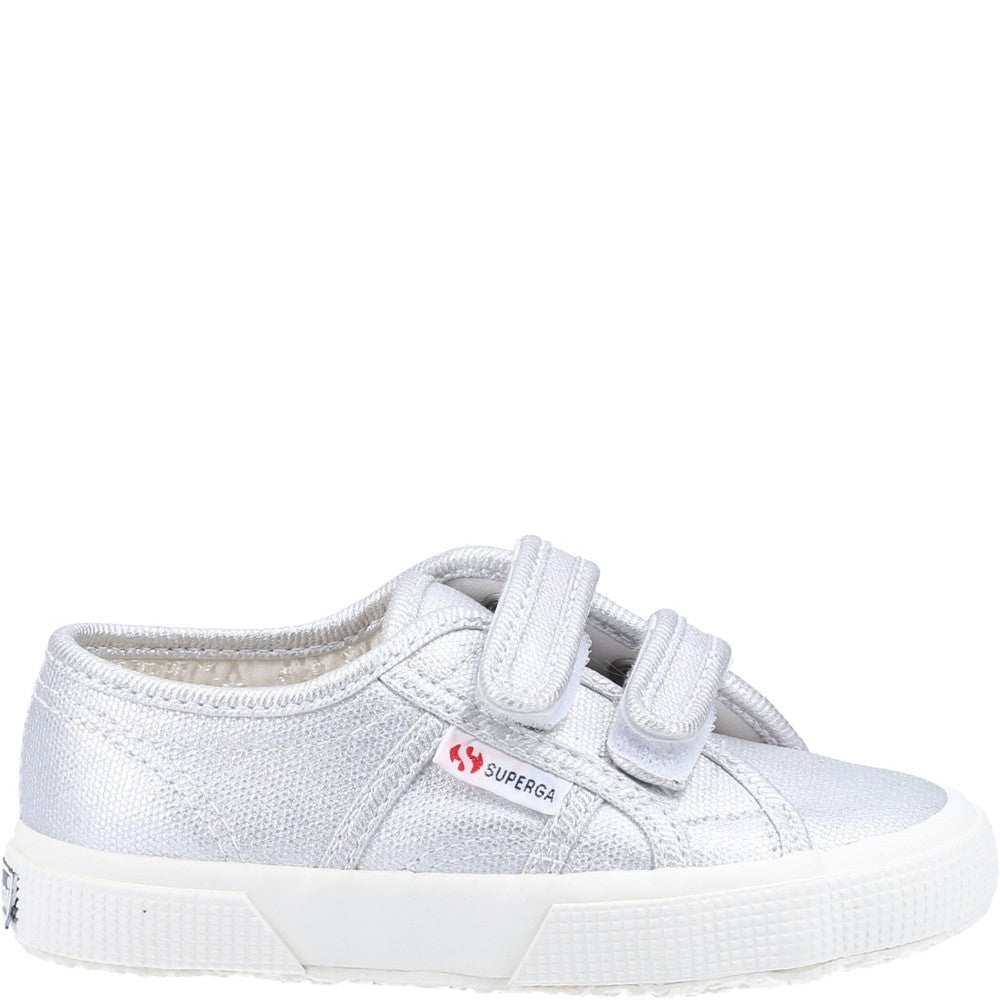 Superga 2750 Kids Straps Metallic Canvas Trainers