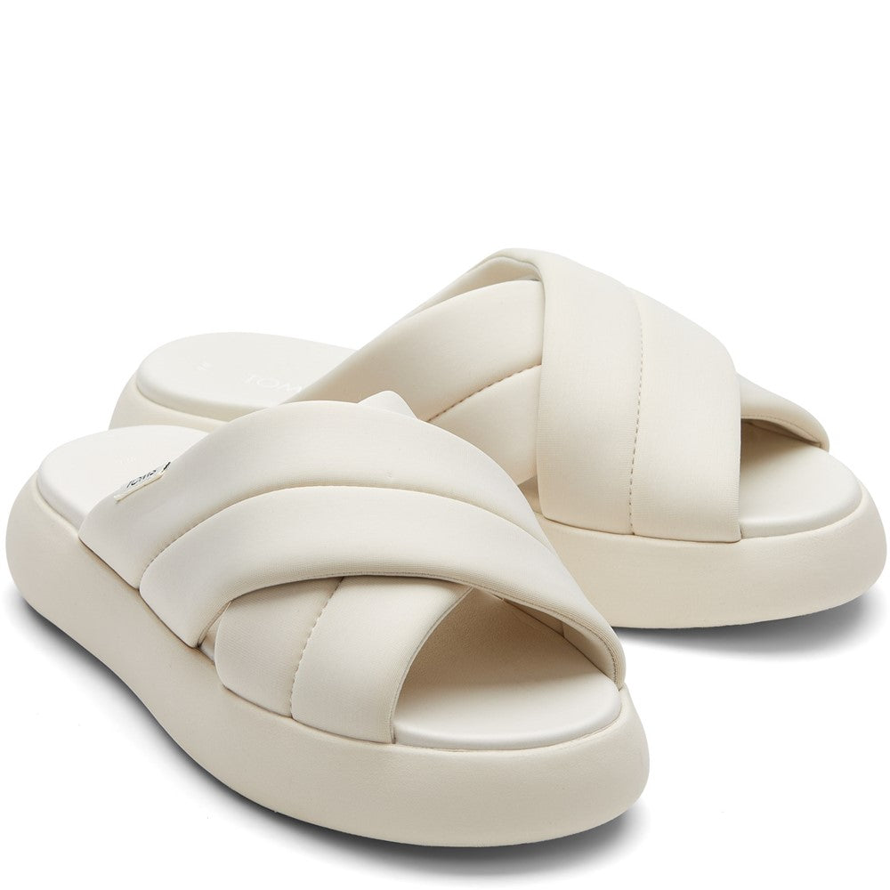 Womens TOMS Alpargata Mallow Crossover Mule Beige â Brantano