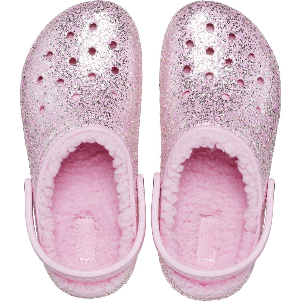 Crocs Toddler Classic Glitter Lined Clog