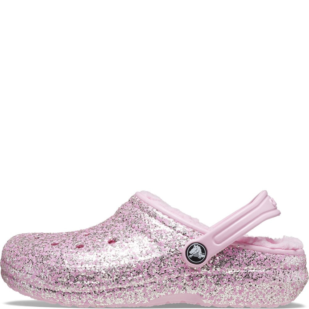 Crocs Toddler Classic Glitter Lined Clog