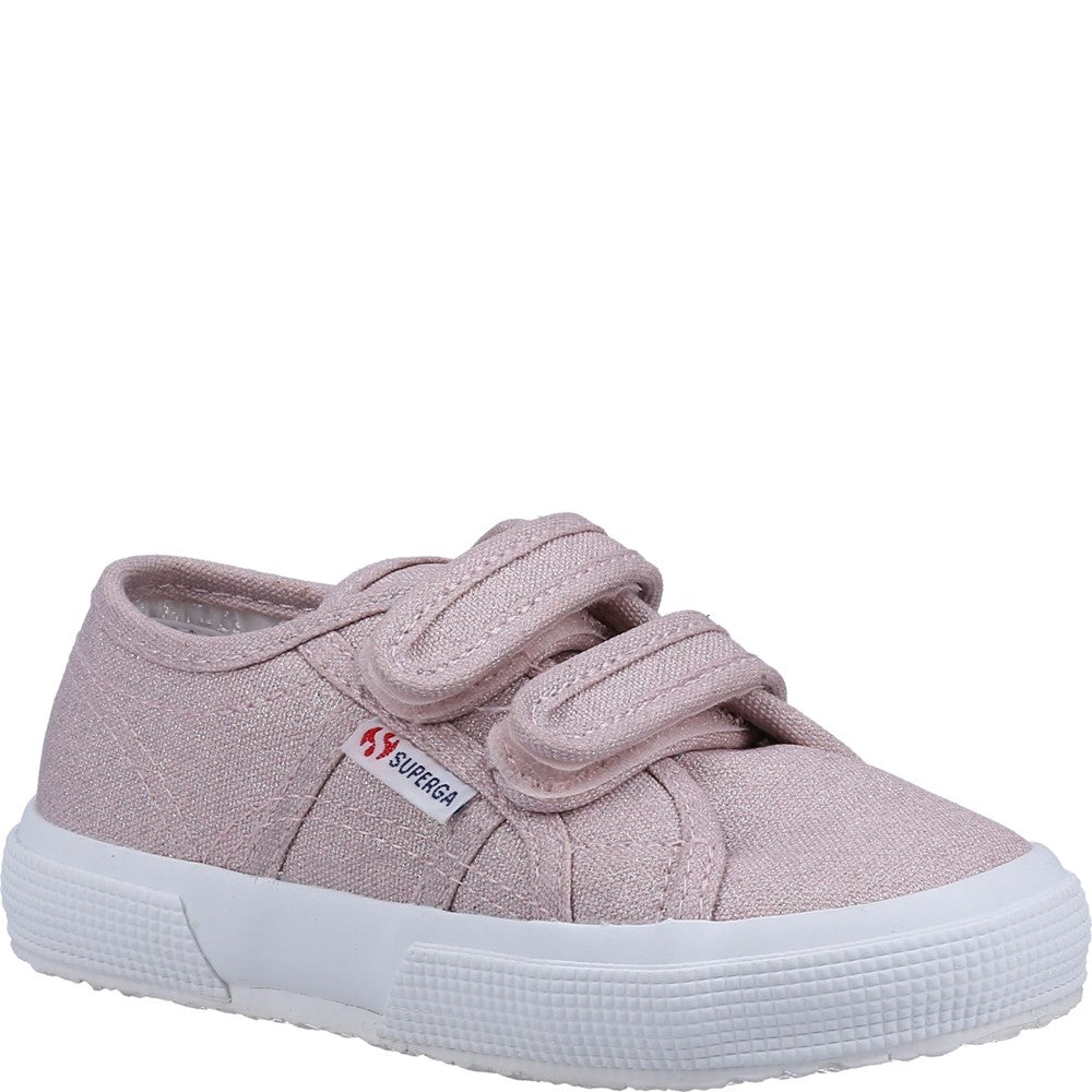 Superga 2750 Kids Straps Glitter Canvas Trainer