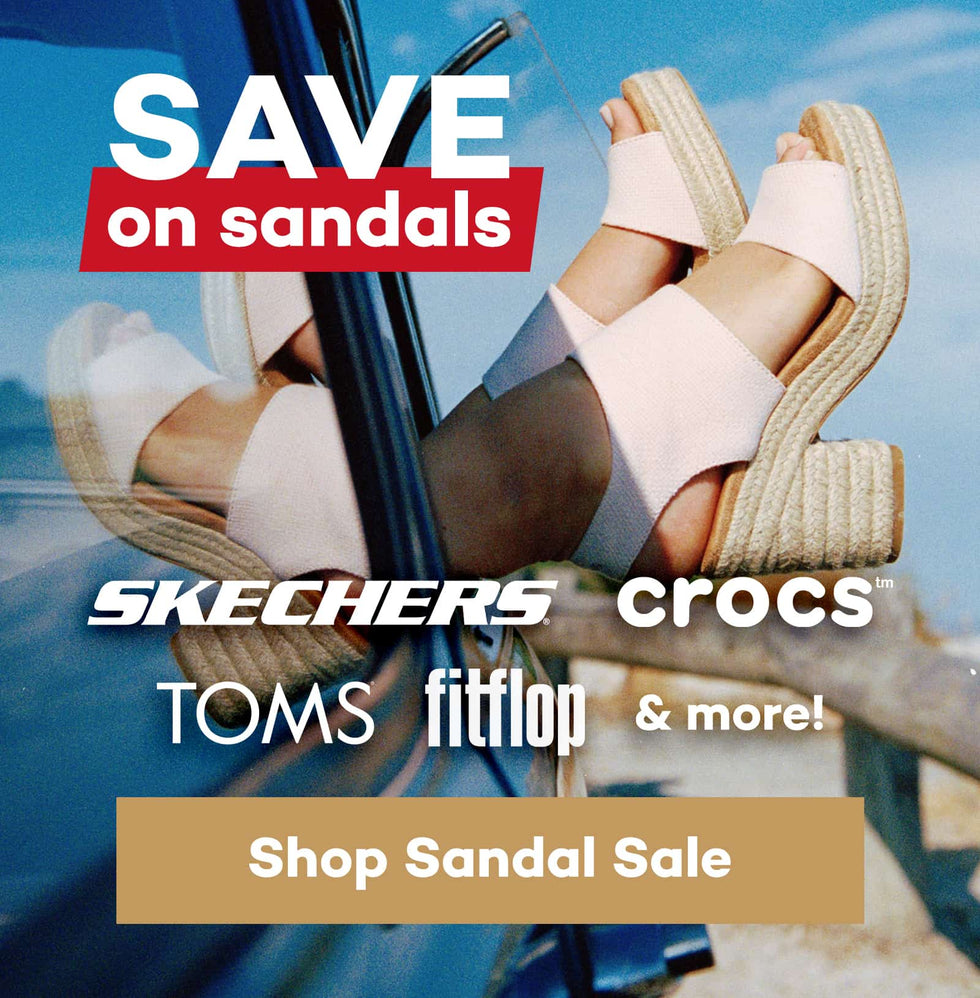 Save on sandals from Skechers, Crocs, FitFlop & more