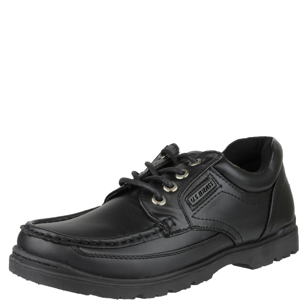 Mirak US Brass Stubby 2 Lace Up Senior School Shoes