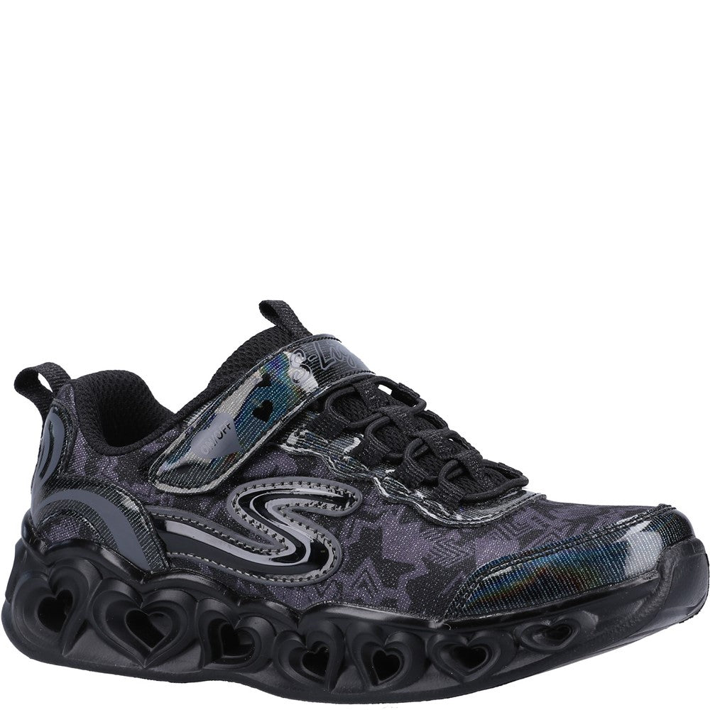 Skechers Heart Lights Graphic Gore & Strap Lighted Heart Midsole Trainer