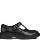 Geox J Casey G. E Buckle School Shoes Size 6