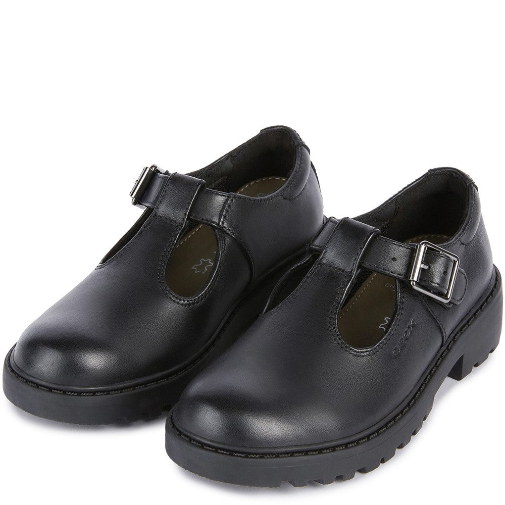 Geox J Casey G. E Buckle School Shoes Size 6