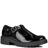 Geox J Casey G. E Buckle School Shoes Size 6