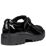 Geox J Casey G. E Buckle School Shoes Size 6