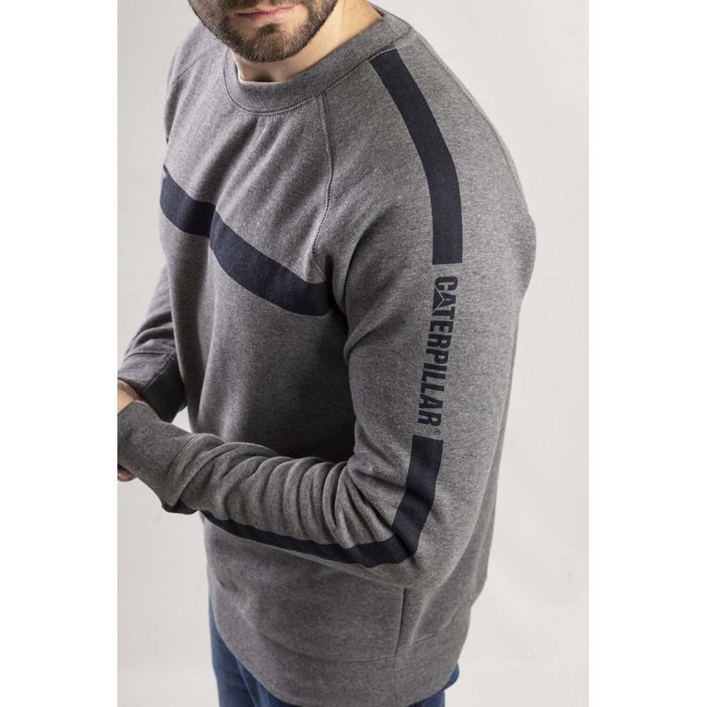 Caterpillar Icon Stripe Crew Neck Sweater