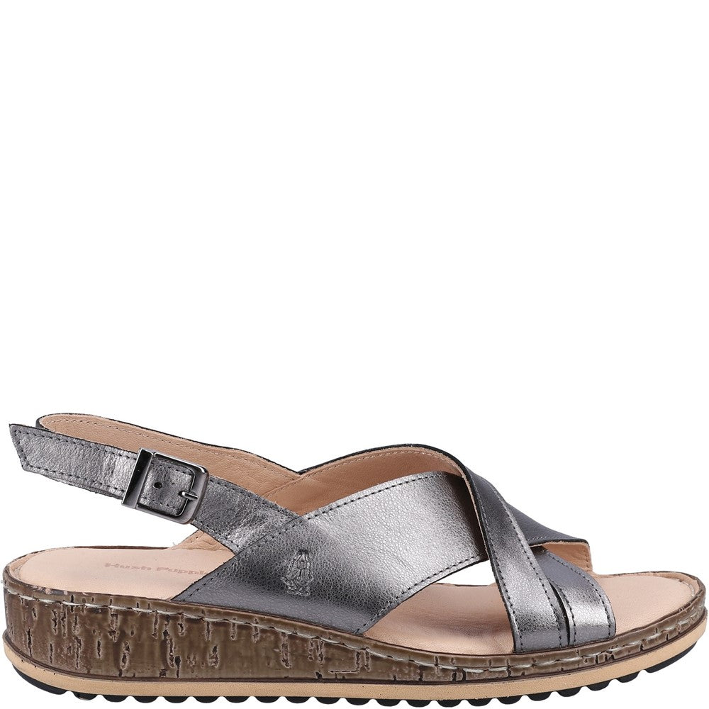 Hush Puppies Elena Cross Over Wedge Sandal
