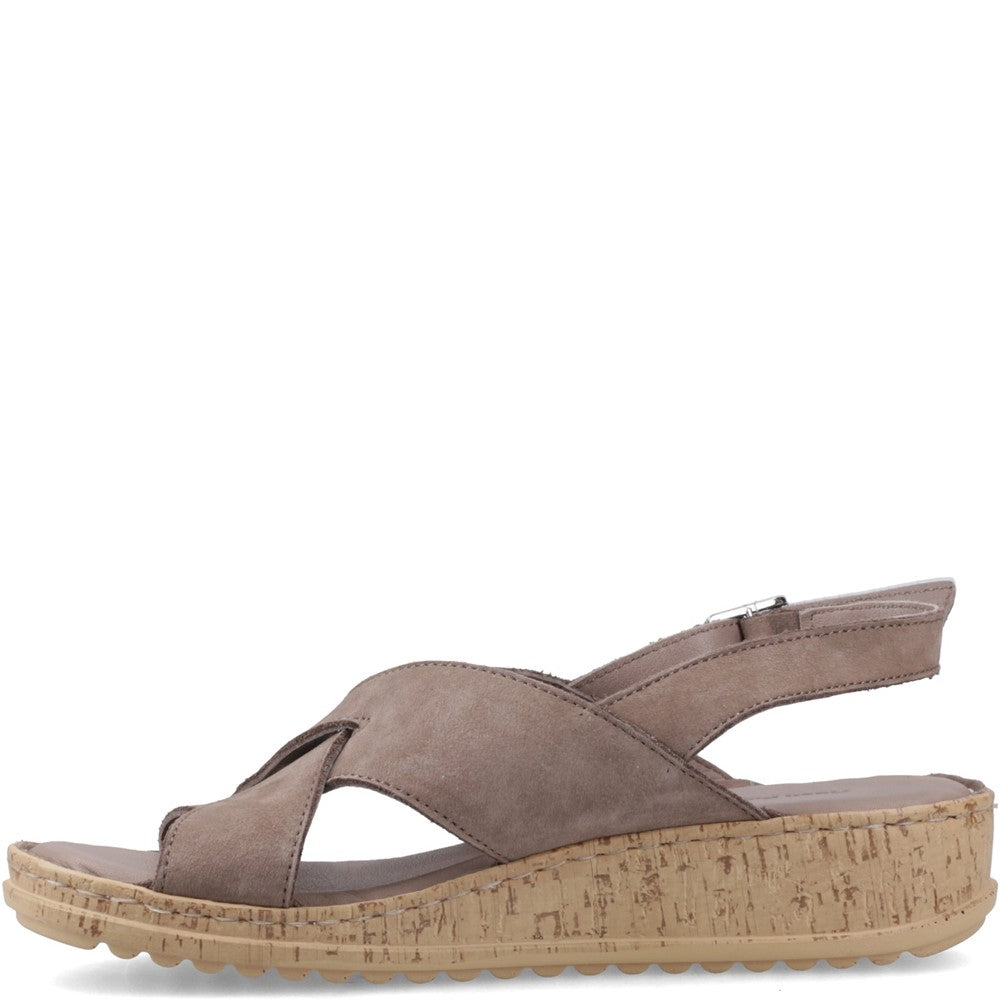 Hush Puppies Elena Cross Over Wedge Sandal