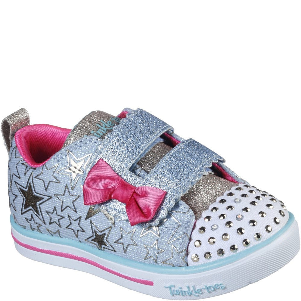 Skechers Sparkle Lite Stars So Bright Touch Fastening Trainer