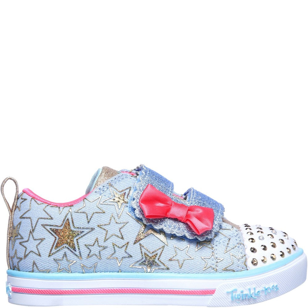 Skechers Sparkle Lite Stars So Bright Touch Fastening Trainer
