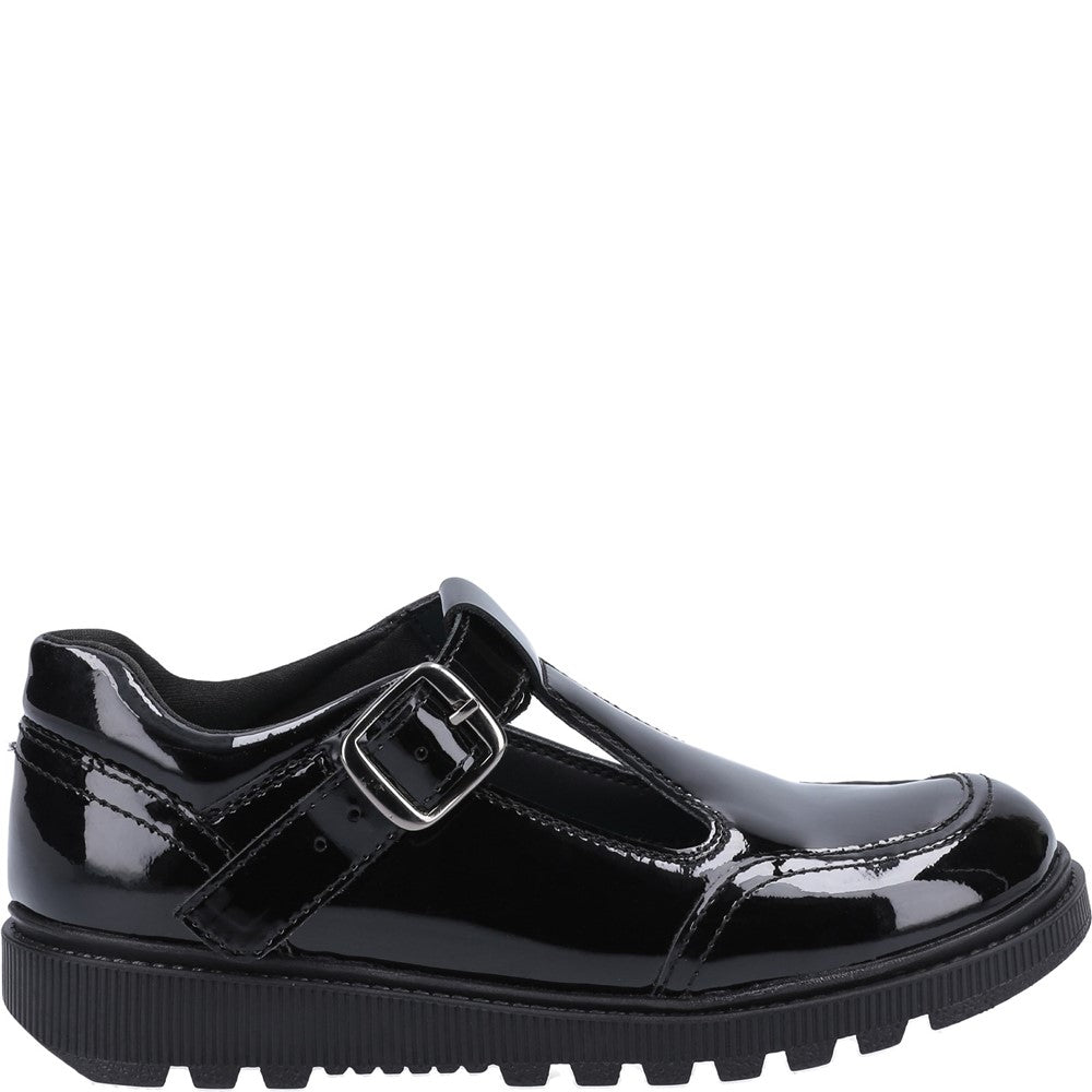 Hush Puppies Kerry Junior Patent School Shoes