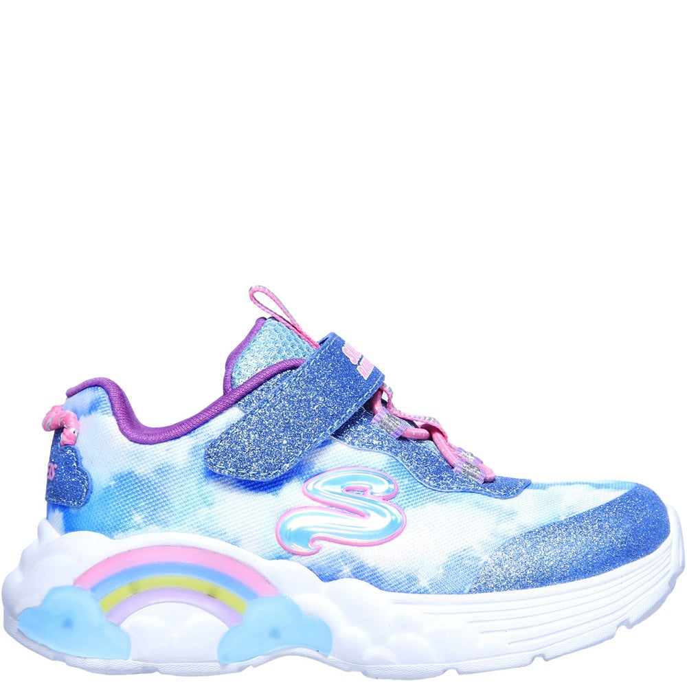 Skechers S Lights Rainbow Racers Trainer