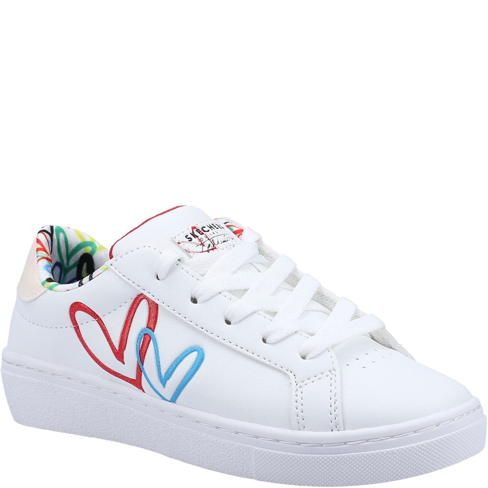 Girls Skechers Goldie Whole Heart Trainer White – Brantano
