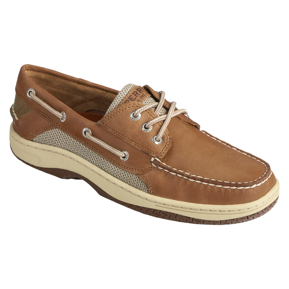 Mens Sperry Billfish 3 Eye Boat Shoe Dark Tan Brantano